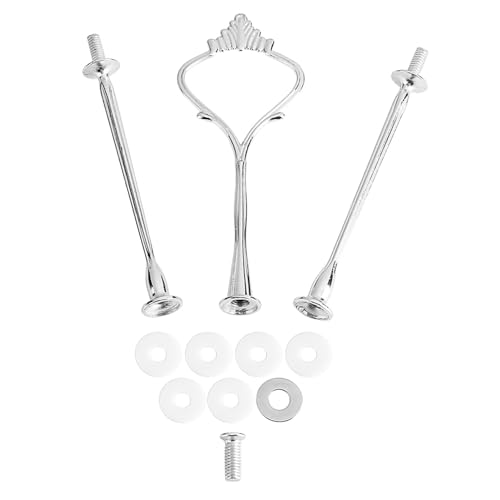 EOJDDPA Multi -Tier -Kuchen Cupcake Tablett Griff Griff (Dreischichtig kleines Kronensilber) von EOJDDPA