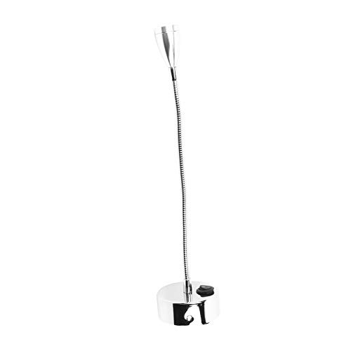 EOJDDPA Schwanenhals leichte flexible LED -Wandlampe Verstellbares Lesen für Schlafzimmerstudien Büro Moderner Silber 3W 85 265V (Mit Schalter cooles Weiß) von EOJDDPA