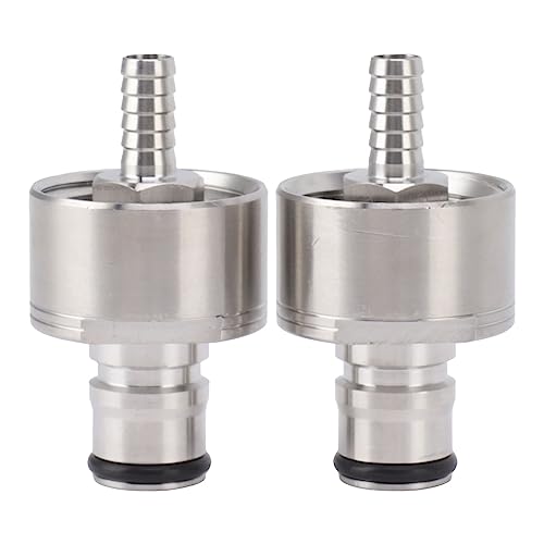 Edelstahl -Kohlenstoffkappe Pet Bottle CO2 -Kopplungskappe erzwungene Kohlensäure -Flaschenkappe für Hausbrauen Bier Soda Carbonation 2pcs Set Set Set von EOJDDPA