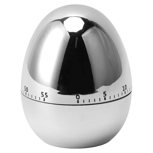 Ei Model Mechanical Timer 60 Minuten hohe Genauigkeit Küche Kochen Wecker Handbuch Timer für die Studie Überprüfung Untersuchung Countdown ABS Material 8x6.5 cm (Gold) (Silber) von EOJDDPA