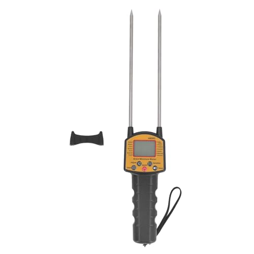 Getreidefeuchtigkeitsmesser digitales LCD -Display tragbarer Getreide -Feuchtigkeitstester mit zwei Sondenstimme Eingabeaufforderung für Reisweizen Mais Bohnen Gerste Sorghum Feed von EOJDDPA