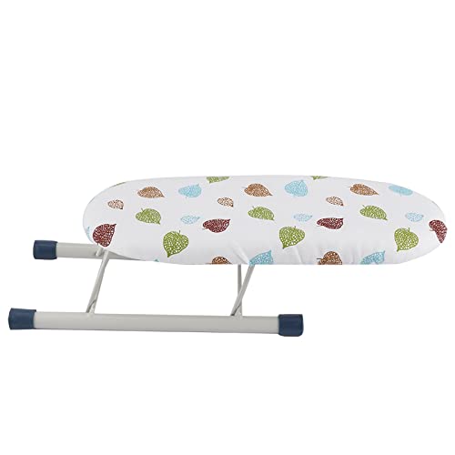 Mini -Bügelbrett Falten Platz sparende Tischplatten -Bügelbretthülle Manschettenkragen Handhabungstisch für Heimreisebüro Verwenden Sie Peony Blätter Punkt Muster 10.43 x 4,13 x (Grüne Blätter) von EOJDDPA