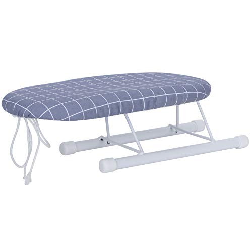 Mini -Bügelbrett faltbare Hülsenmanschettenkragen Bügeltisch für die Verwendung von Heimreise (Klassischer blauer Plaid) von EOJDDPA
