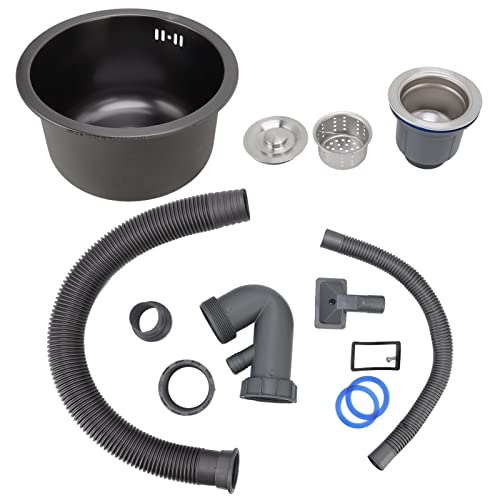 Mini Runde Küchen spüle Bar Edelstahl Becken Einzels chale mit Abfluss Zubehör für Zuhause von EOJDDPA