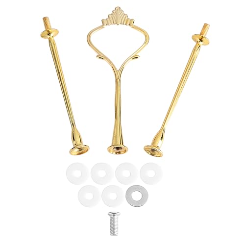 Multi -Tier -Kuchen Cupcake Tablett Griff Griff (Dreischichtig kleiner Kronen golden) von EOJDDPA
