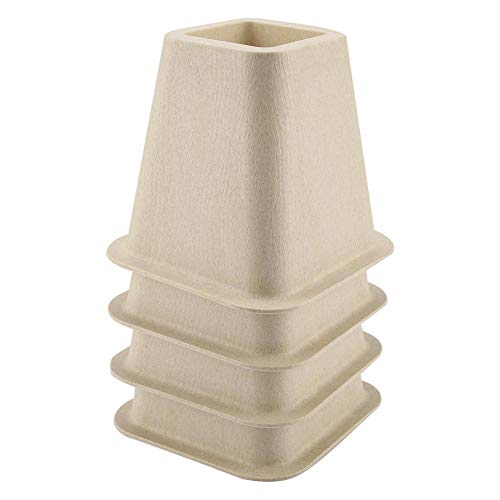 Nachahmung Porzellan Möbel Raisers Set von 4 starken Elefanten Füße Design Bettstuhl Schreibtisch Lifter für Home Office Lagerraum Speicherplatz Weiß 6.5x6.1in von EOJDDPA
