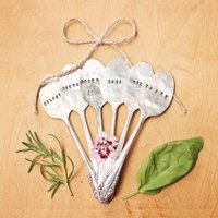 Benutzerdefinierte Garten-Kräuter-Markierer-Löffel - Set Von 6 Pflanzen Antike Vintage Hand Gestempelt Muttertagsgeschenk Gärtner Kunst Mutter von EOJStudios