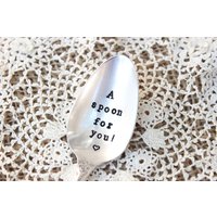 Ein Löffel Für Sie - Theorie Geschenk Spoonie Handgestempelt Kaffee Tee Eis Erdnussbutter Vintage Silber Vergoldet von EOJStudios