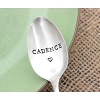 Handgestempelter Löffel Name - Kaffee Müsli Tee Eiscreme Personalisiert Vintage Silber Überzogen Geschenke Für Sie Und Ihn von EOJStudios