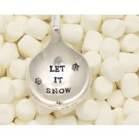 Let It Snow Ornament - Weihnachtsbaum Upcycled Löffel Vintage Silber Platte Silberbesteck Urlaub Dekor von EOJStudios