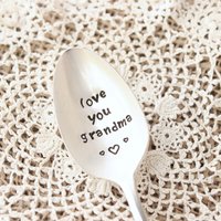Oma Löffel - Muttertagsgeschenk Ich Liebe Dich Kaffee Tee Eis Vintage Silberbesteck Handgestempelt Geschenke Für Ihre Mutter Nana von EOJStudios