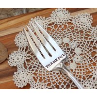 Thankful Serviergabel Servieren - Thanksgiving Vintage Silber Fleischplatte Handgestempelt Weihnachten Küchen Dekor Hostessen Geschenk Feiertage von EOJStudios