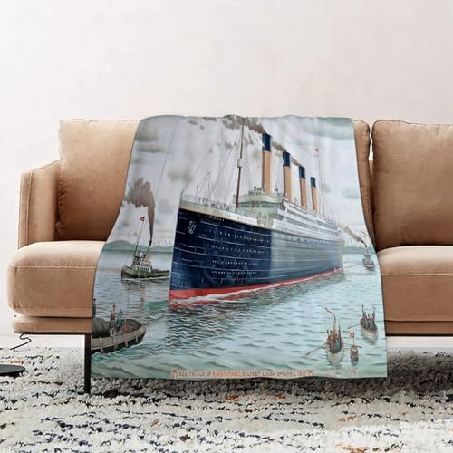 EOMKSE Kuscheldecke Flauschig Decke - weiche warme Fleecedecke 130x150cm als Decke Sofa,Titanic - Computergeneriertes 3D-Rendering. Farbfarbeffekt.,Wohndecke oder Couchdecke überwurf von EOMKSE