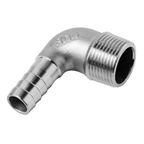 1 Stück 304 SS 90-Grad-Rohrverschraubung – Schlauchanschluss 20 mm 25 mm 32 mm 38 mm 40 mm auf Außengewinde 3/4 Zoll 1 Zoll 1-1/2 Zoll 1-1/4 Zoll 2 Zoll(1"x25mm) von EOMO