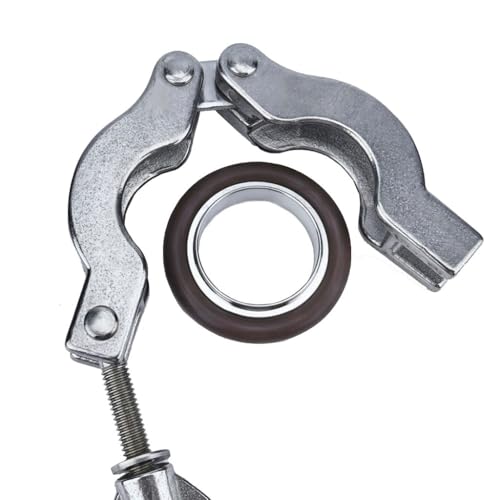 1 Stück 304 SS Vakuumklemme mit Halterung aus Fluorkautschuk – KF10 KF16 KF25 KF40 KF50 Schnellinstallationsklemme for Vakuumsysteme(KF16) von EOMO