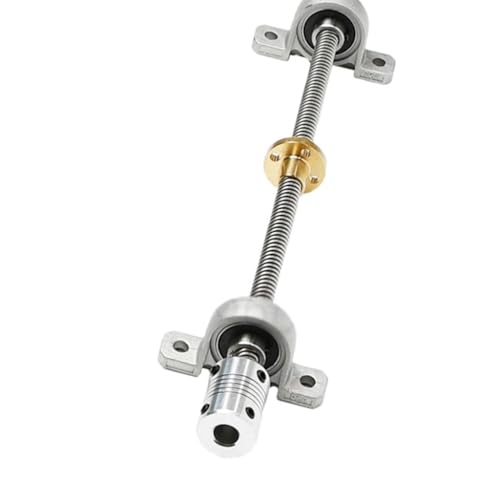 1 Stück 8 mm T8 Leitspindel-Vertikalsatz for 3D-Drucker – SS, Messingmutter, KP08-Lagerhalterung, 100–800 mm Länge(1mmx1mmx550mm) von EOMO
