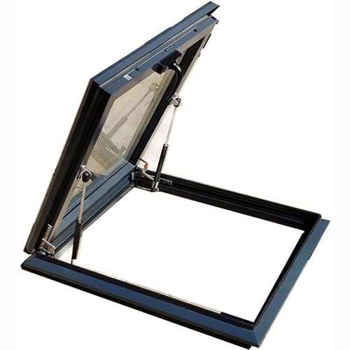 1 Stück anpassbares Notausstiegsdachfenster und Oberlicht – langlebige Aluminium-Zugangsluke for Dachböden, Wintergärten und Keller(65x80cm) von EOMO