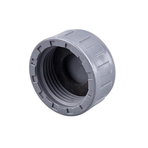 2 Stück PVC-Rohrendverbinder mit Dichtungen – Kappenverbinder mit Innengewinde for 20–63 mm Wasserrohre, auslaufsicher(Gray,63mm) von EOMO