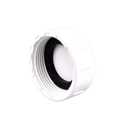 2 Stück PVC-Rohrendverbinder mit Dichtungen – Kappenverbinder mit Innengewinde for 20–63 mm Wasserrohre, auslaufsicher(White,63mm) von EOMO