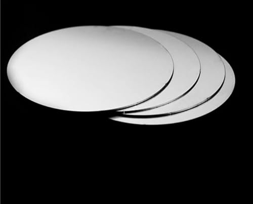 5 Stück 50 mm Edelstahl-Ultradünne Kreisbleche – 304 solide flache Dichtungsscheiben mit Dickenoptionen (0,05 mm bis 0,5 mm)(0.5mm) von EOMO