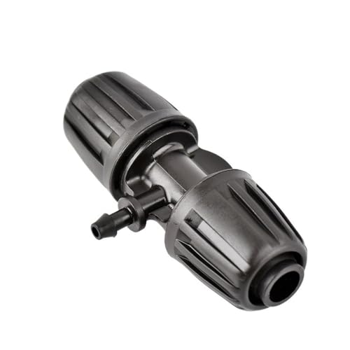 5 Stück PE-Rohrverteiler for Gartenbewässerungssysteme – Schwarz/Grüne Innengewindeverbinder for Tropfbewässerungs-Kits(Black,84.07mm) von EOMO