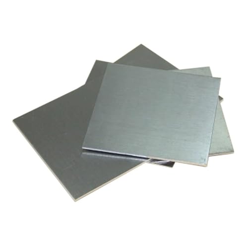 5 Stück quadratische Blechplatten aus Edelstahl – 0,5 mm und 0,8 mm Dicke – flache, gebürstete, polierte Metallplatten(0.5x100x100mm) von EOMO
