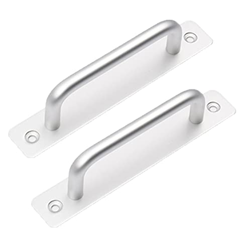 EOMO 2er-Pack Griffe aus Aluminiumlegierung – Haltegriffe und Schrankknöpfe for Küchen-, Scheunen- und Garagentore (mit Rückplatte)(L244mm) von EOMO