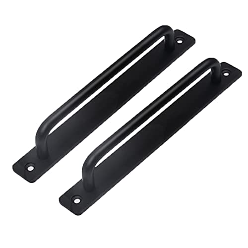 EOMO 2er-Pack Griffe aus Aluminiumlegierung – Schwarze Schiebegriffe mit Rückplatte for Küchenschränke und Wandschränke(L148mm) von EOMO