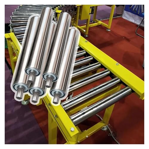 Hochleistungs-Förderrollen aus Edelstahl, 5er-Set – ideal for Holzarbeiten, Materialständer und Heimwerkerprojekte(L350MMxDia32MM) von EOMO