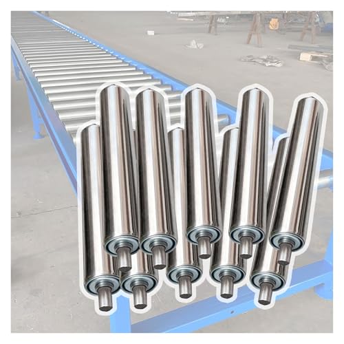 Hochleistungs-Förderrollen aus Edelstahl – 24 Zoll, 16 Zoll, 6'' bis 36'' – 10er-Set for den industriellen und Heimwerkergebrauch(L1000MMxDia50MM) von EOMO