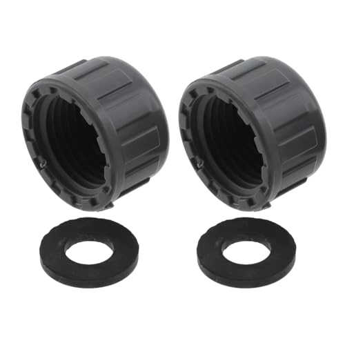 PVC-Gewindekappe mit Gummidichtungen – for 20–32 mm Rohrend-Verschlussstopfen, 2 Stück – for Aquarien, Fischtanks und Gartenwasserversorgung(20mm) von EOMO