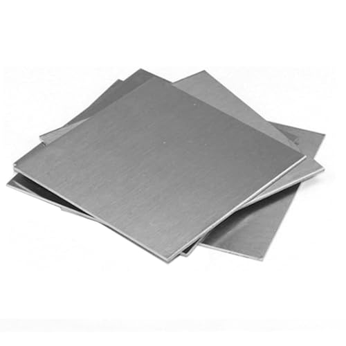 Quadratische Blechplatte aus Edelstahl 304 – flache, gebürstete, polierte Metallplatte, 100 x 100 mm, Dicke 0,5/0,8/1/1,5/2/3 mm(2x100x100mm 1PCS) von EOMO