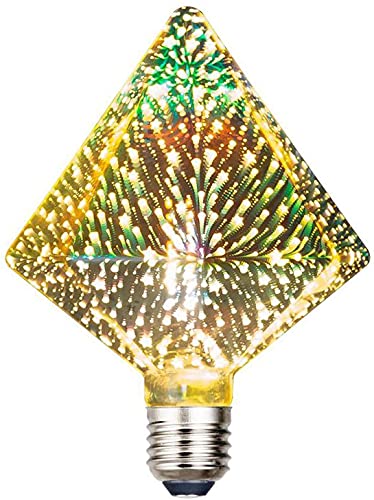 EONANT 3D Feuerwerk Glühbirne bunte RGB Dekoration, E27 AC 85-220V 4.5W Retro Edison Glühbirne, warmweiß Sternenhimmel Licht, Party Holiday Bar LED Dekoration (Diamant 2) von EONANT