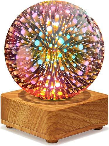 EONANT 3D Feuerwerk Nachtlicht, USB Traum Würfel Tischlampe mit Sockel, Feuerwerk Stern Projektion Effekt Schlafzimmer Cafe Bistro Urlaub Party Atmosphäre Dekoration (Punkte) von EONANT
