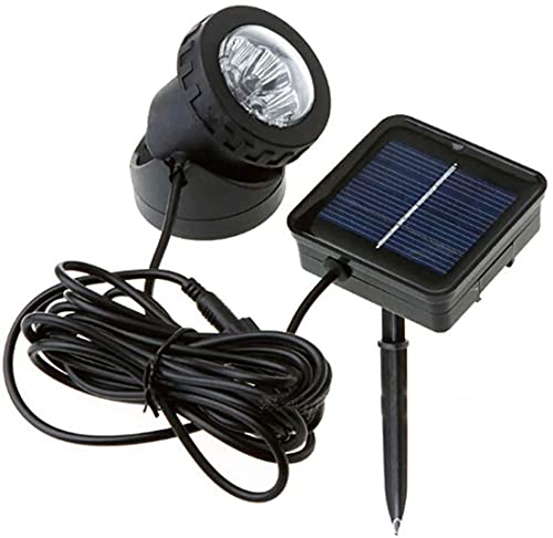 EONANT Solar Teichlicht, 6LED wasserdicht Spotlight Outdoor Unterwasser Spotlight Solar Landschaftsbeleuchtung für Garten Rasen Pool Aquarium (Weiß-1) von EONANT