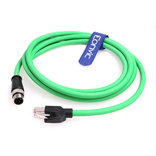 EONVIC M12 Ethernet Kabel Hochflexibles M12 zu RJ45 Patchkabel 4Pin D-kodiertes industrielles geschirmtes Cat5e SFTP 26AWG wasserdichtes IP67 Montagekabel von EONVIC