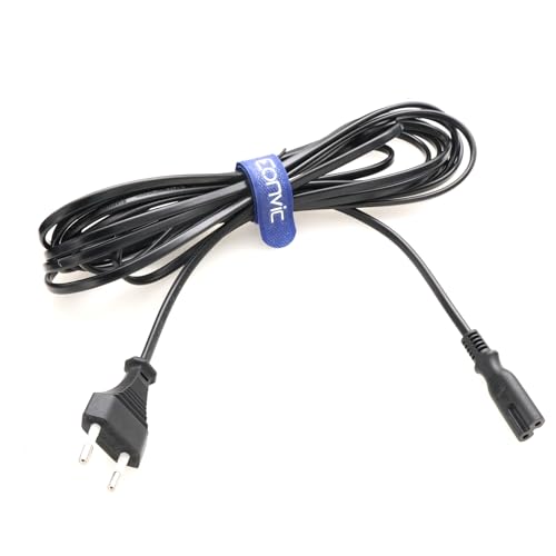EONVIC Euro-Stecker zu IEC320 C7 Netzkabel, 250V 2.5A Netzkabel Stecker Typ C CEE 7/16 zu C7 für DELL Samsung Laptop Monitor LG Philips TV Kleingeräte Haushaltsgeräte 5M von EONVIC