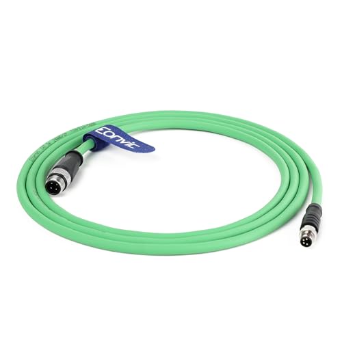 Eonvic Industrielles M12 4-poliger Stecker D-Code auf M8 4-poliger Stecker, A-Code, Cat5e, Gigabit-Ethernet-Schild, High-Flex-Kabel für SPS-I/O-Systeme, Sensoren, Aktoren, Kommunikation Eonvic Industrielles M12 4-poliger Stecker D-Code auf M8 4-poliger Stecker, A-Code, Cat5e, Gigabit-Ethernet-Schild, High-Flex-Kabel für SPS-I/O-Systeme, Sensoren, Aktoren, Kommunikation von EONVIC