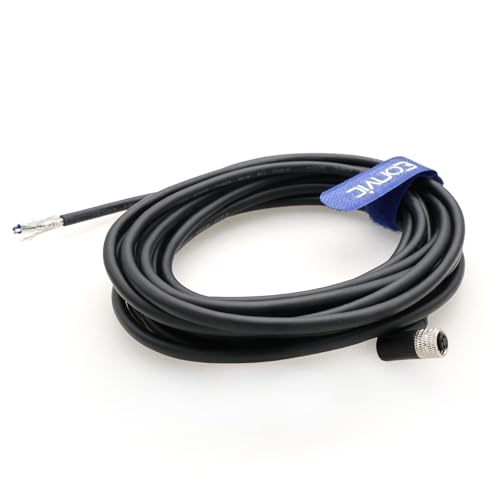 Eonvic Industrielles M8 4-polige A-Code-Buchse, rechtwinklig auf offen, geformtes, geschirmtes Luftfahrt-Sensorkabel, wasserdicht, IP67, Cat 5e, High-Flex-Kabel, 5 m Eonvic Industrielles M8 4-polige A-Code-Buchse, rechtwinklig auf offen, geformtes, geschirmtes Luftfahrt-Sensorkabel, wasserdicht, IP67, Cat 5e, High-Flex-Kabel, 5 m von EONVIC