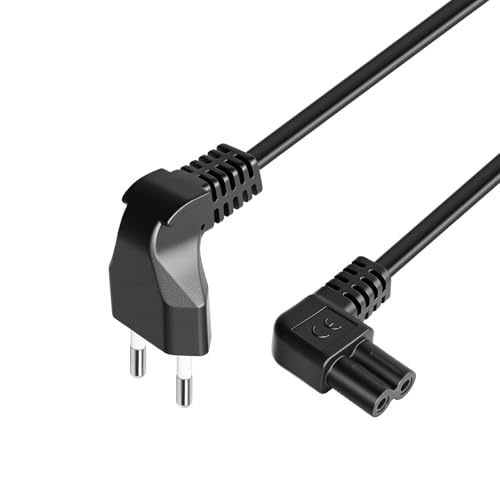 EONVIC Rechtwinkliger Eurostecker auf C7 Stromkabel, 250V 2.5A Stromkabel Stecker Typ C CEE 7/16 auf C7 für DELL Samsung Laptop Monitor LG Philips TV Kleingeräte Haushaltsgeräte 5M EONVIC Rechtwinkliger Eurostecker auf C7 Stromkabel, 250V 2.5A Stromkabel Stecker Typ C CEE 7/16 auf C7 für DELL Samsung Laptop Monitor LG Philips TV Kleingeräte Haushaltsgeräte 5M von EONVIC