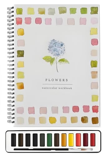 Aquarell-Arbeitsbuch, Anfängerfreundliche Aquarell-Arbeitsbücher mit Vögeln, Aquarellfarben-Set mit 12 Farben und Pinsel, Malbedarf für Kunsthandwerk, Kunst- und Bastelgeschenk für Jugendliche und Erw Aquarell-Arbeitsbuch, Anfängerfreundliche Aquarell-Arbeitsbücher mit Vögeln, Aquarellfarben-Set mit 12 Farben und Pinsel, Malbedarf für Kunsthandwerk, Kunst- und Bastelgeschenk für Jugendliche und Erw von EOOXEKFX