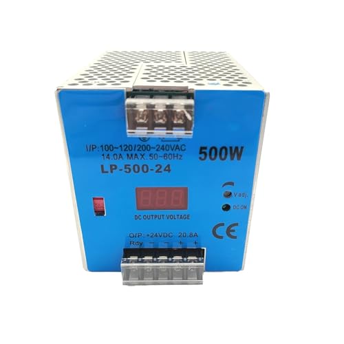 24V 12V Digitalanzeige Schaltnetzteil 500W Mini-Schiene Einzelausgang 100-240V Eingang LP.500W Netzteil (Size : LP500W-12V) von EORIFTBGL