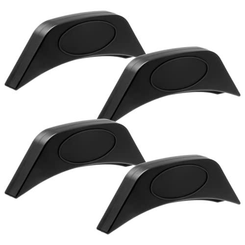4 Stück Silikon Assist Griffhalter Verbrühungsfest Hitzeisoliert Topfgriff Abdeckung Topflappen für Pfannen, Bratpfannen, Grillplatten, Metall Kochgeschirr schwarz von EORTA