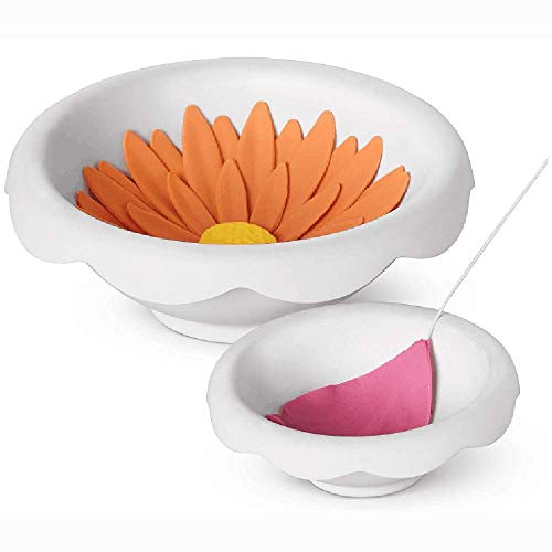 EORTA 3 Set/6 Stück Trockenformen Fondant Blumen Formen Übergröße Trocknen Form Halter Kauen Gummi Paste Forming Cups für Kuchen Dessert Dekoration, weiß, Durchmesser 10 cm und 6,5 von EORTA