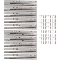 10 Paar Schubladenführungen aus Edelstahl, 22 Zoll, hydraulische Dmpfung, leise, verdickter 3-teiliger Schubladenführungspuffer - Eosnow von EOSNOW