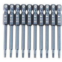 10 Stück 1/4 Zoll Schaft 65 mm S2 legierter Stahl Dreieckskopf-Schraubendreher-Bit-Set H6,3 x 65 mm x 2,3 - Eosnow von EOSNOW