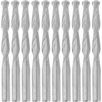 Eosnow - 10 Stück 2-Flöten-Spiralfräser für Holz, CNC-Schaftfräser, Wolfram-Fräser, 3,175 x 22 mm von EOSNOW