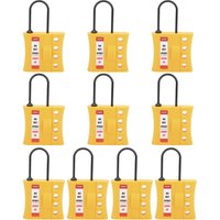 Eosnow - 10PCS 3mm Lockout Tagout Lock Langlebiges 4-Loch isoliertes Nylon-Sicherheits-Energieisolations-Vorhängeschloss von EOSNOW