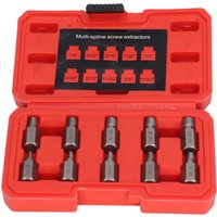 Eosnow - 10PCS Schraubenausdreher Sechskantkopf Multi Spline Gebrochene Schrauben Bolzen Entfernungswerkzeug Linke Spirale von EOSNOW