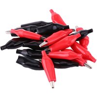 Eosnow - 20 Stück 35 mm Metall-Krokodilklemmen-Krokodil-Elektroklemme zum Testen von Sondenmessgeräten, Schwarz und Rot von EOSNOW